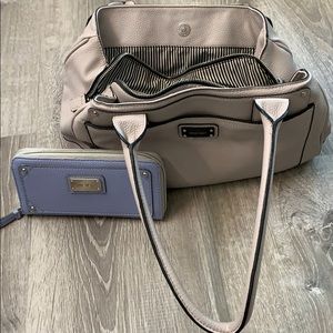 Nine West gray purse and periwinkle wallet